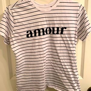 Black & White Stiper Amour T-Shirt
